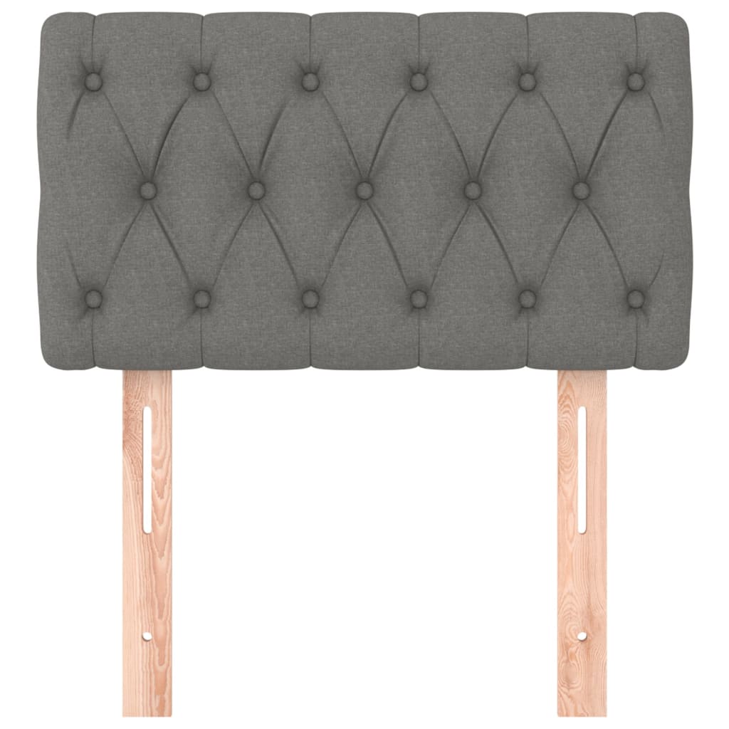 vidaXL Κεφαλάρι Κρεβατιού Σκούρο Γκρι 80x7x78/88 εκ. Υφασμάτινο