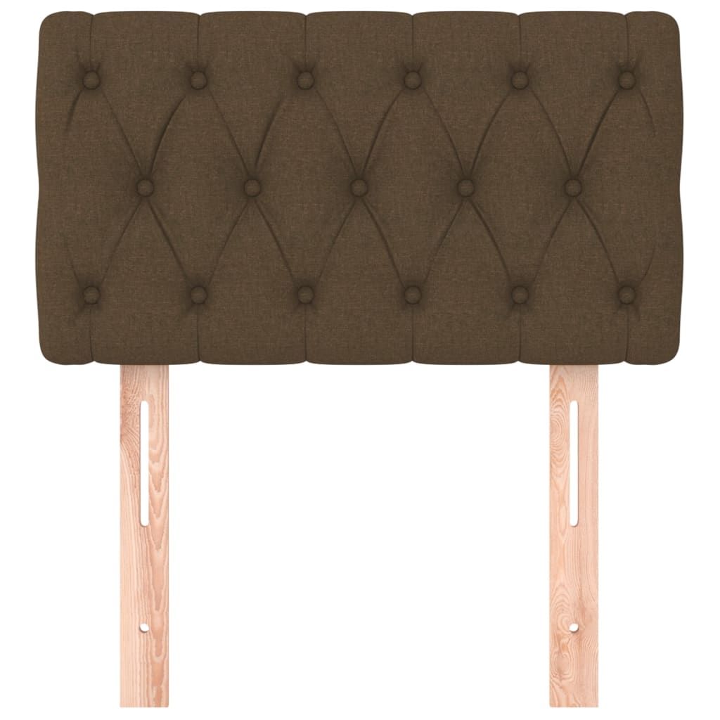 vidaXL Κεφαλάρι Κρεβατιού Σκούρο Καφέ 80x7x78/88 εκ. Υφασμάτινο