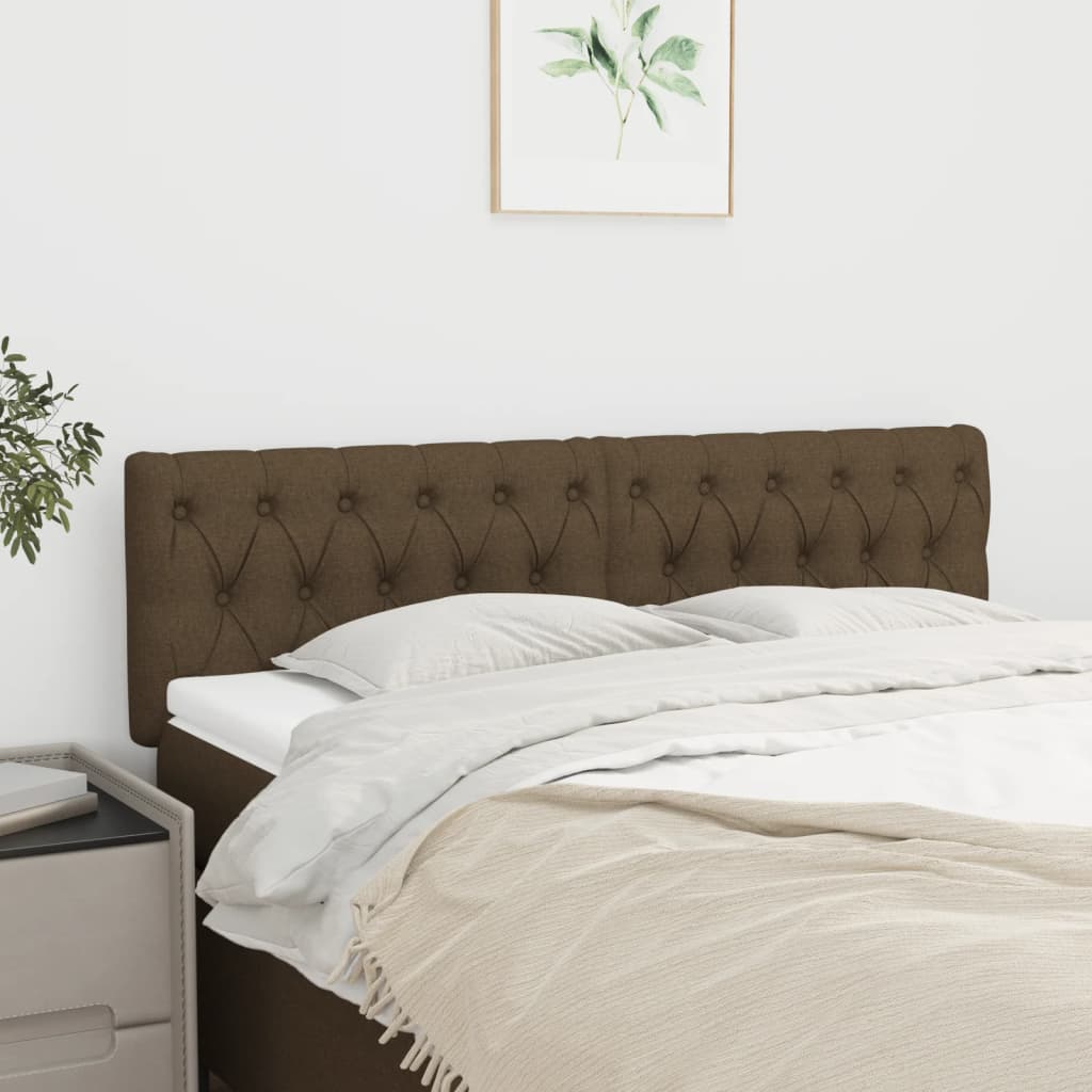 vidaXL Κεφαλάρια Σκ. Καφέ 144x7x78/88 εκ. Ύφασμα