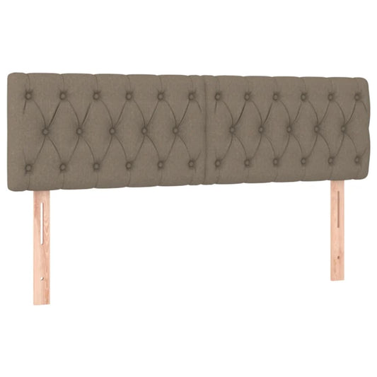 vidaXL Κεφαλάρια Κρεβατιού 2 τεμ. Taupe 72x7x78/88 εκ. Υφασμάτινο