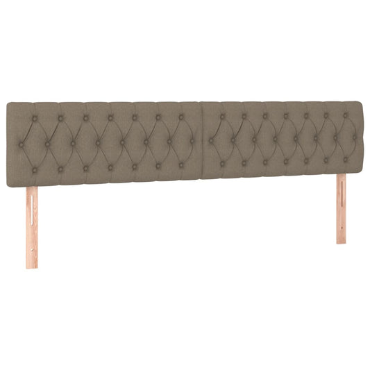 vidaXL Κεφαλάρια Κρεβατιού 2 τεμ. Taupe 90x7x78/88 εκ. Υφασμάτινο