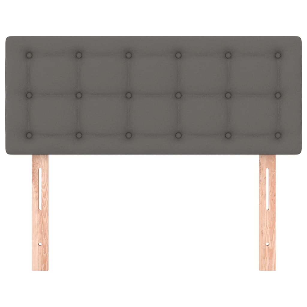 vidaXL Κεφαλάρι Κρεβατιού Γκρι 80 x 5 x 78/88 εκ. από Συνθετικό Δέρμα