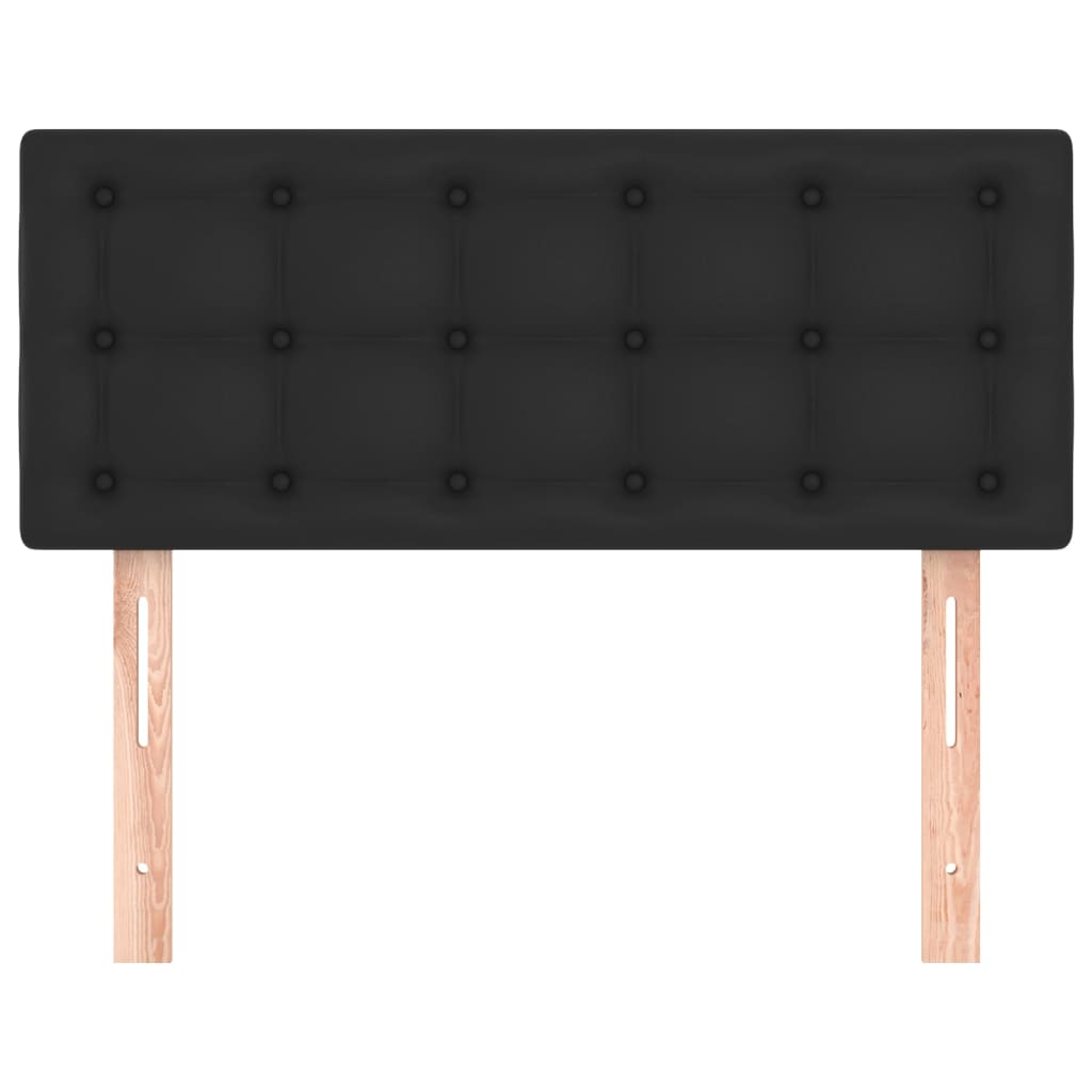 vidaXL Κεφαλάρι Κρεβατιού Μαύρο 90x5x78/88 εκ. από Συνθετικό Δέρμα