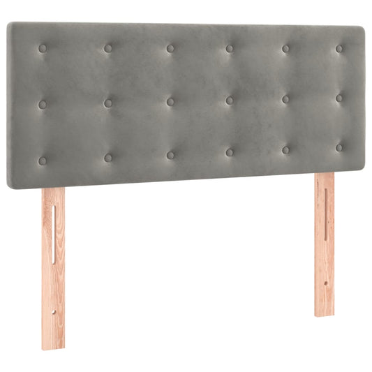 vidaXL Κεφαλάρι Κρεβατιού Ανοιχτό Γκρι 90x5x78/88 εκ. Βελούδινο