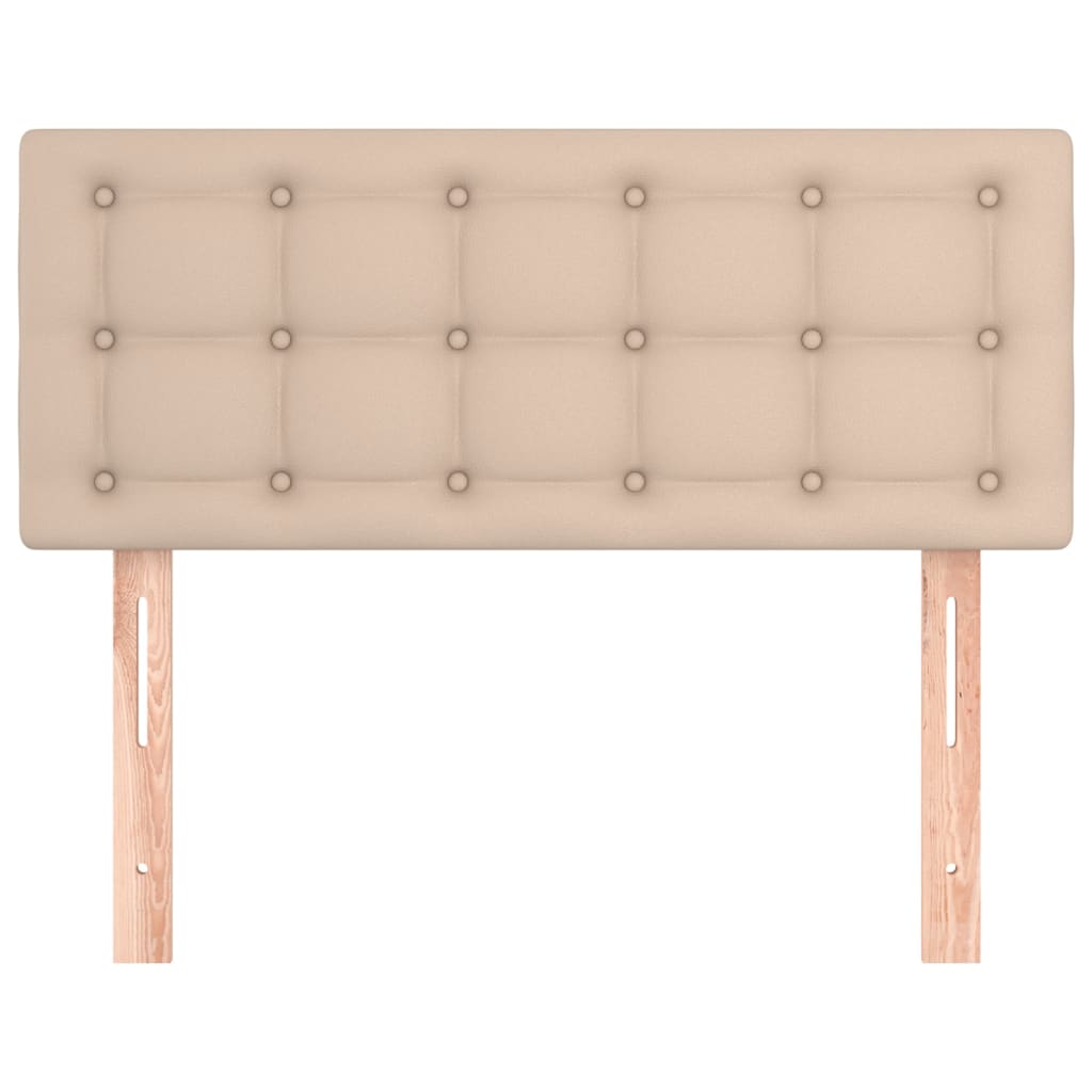 vidaXL Κεφαλάρι Κρεβατιού Καπουτσίνο 100x5x78/88 εκ. Συνθετικό Δέρμα