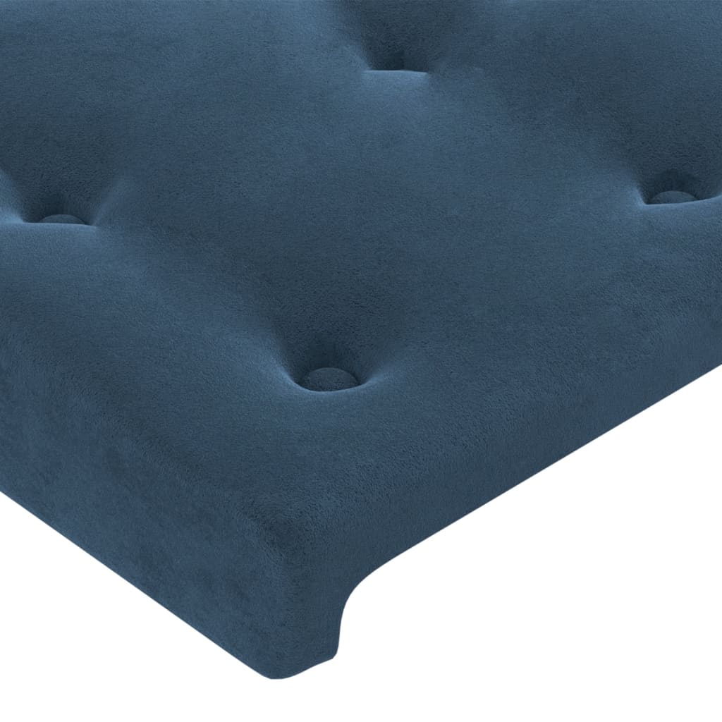 vidaXL Κεφαλάρι Κρεβατιού Σκούρο Μπλε 100x5x78/88 εκ. Βελούδινο