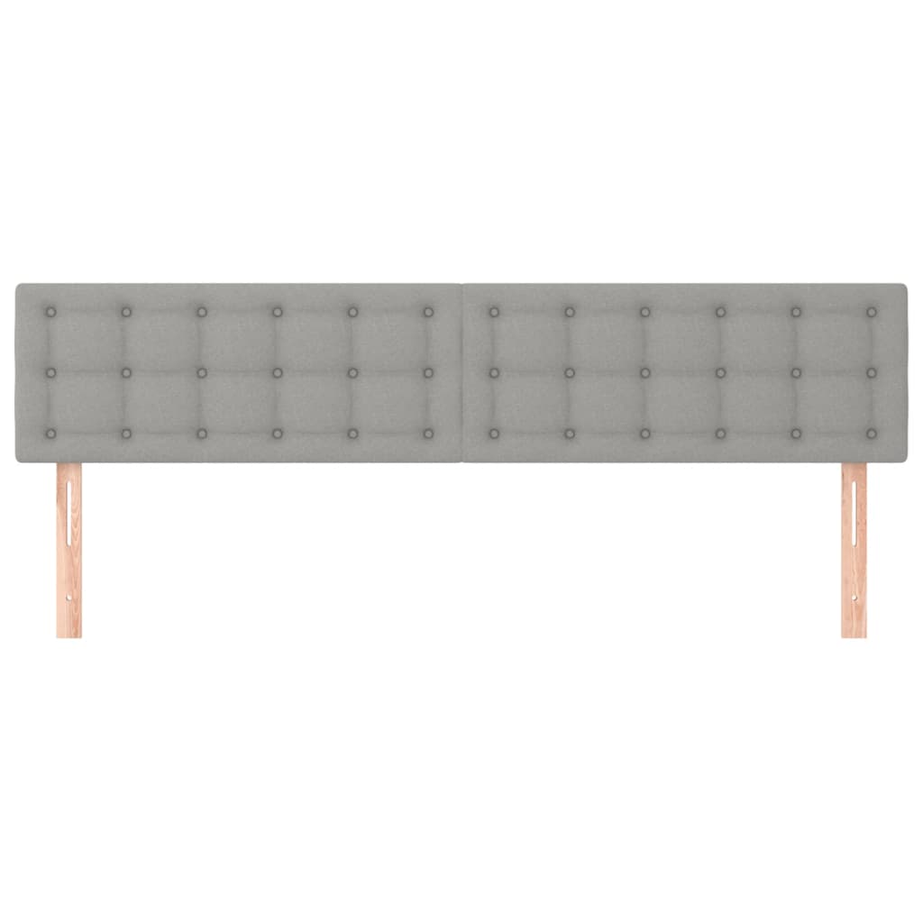 vidaXL Κεφαλάρια Κρεβατιού 2 τεμ. Αν. Γκρι 90x5x78/88 εκ. Υφασμάτινο