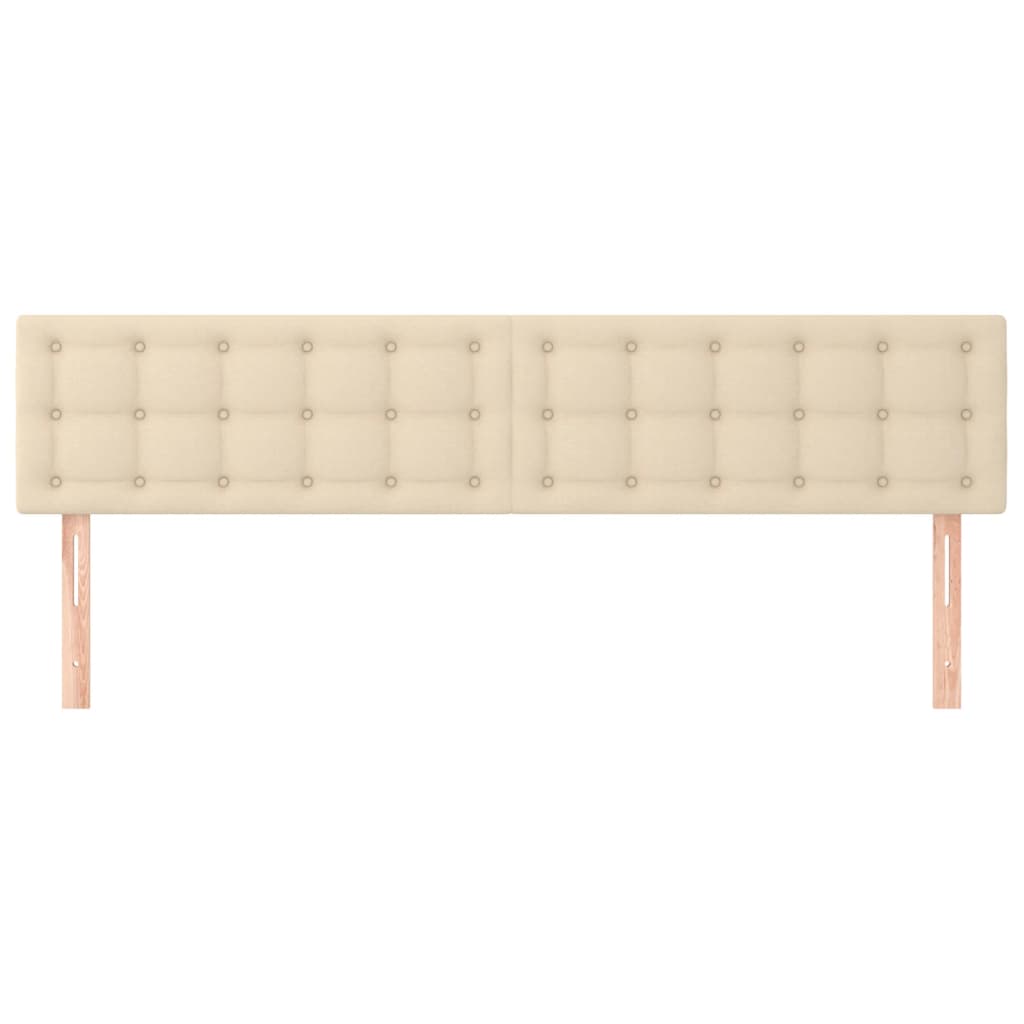 vidaXL Κεφαλάρια Κρεβατιού 2 τεμ. Κρεμ 90x5x78/88 εκ. Υφασμάτινο