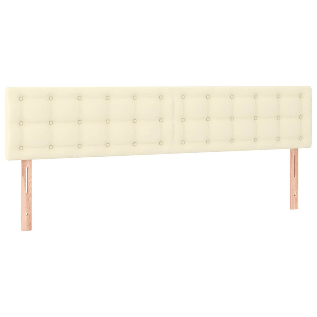 vidaXL Κεφαλάρια Κρεμ 180x5x78/88 εκ. από Συνθετικό Δέρμα