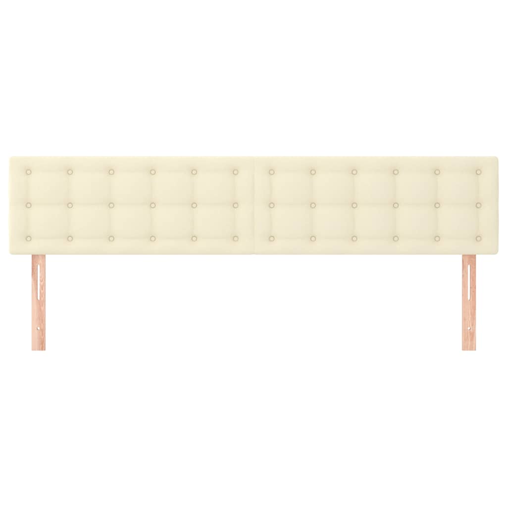 vidaXL Κεφαλάρια Κρεμ 180x5x78/88 εκ. από Συνθετικό Δέρμα