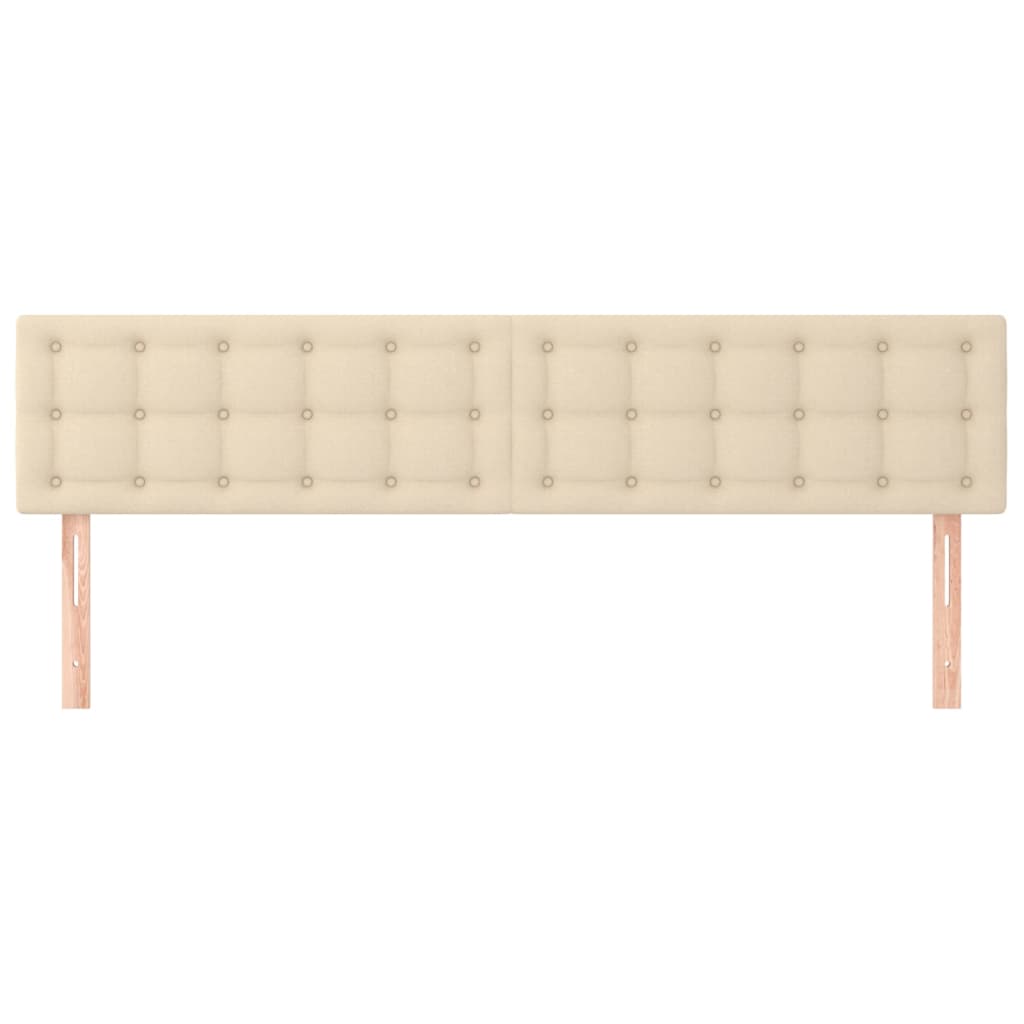 vidaXL Κεφαλάρια Κρεβατιού 2 τεμ. Κρεμ 100x5x78/88 εκ. Υφασμάτινο