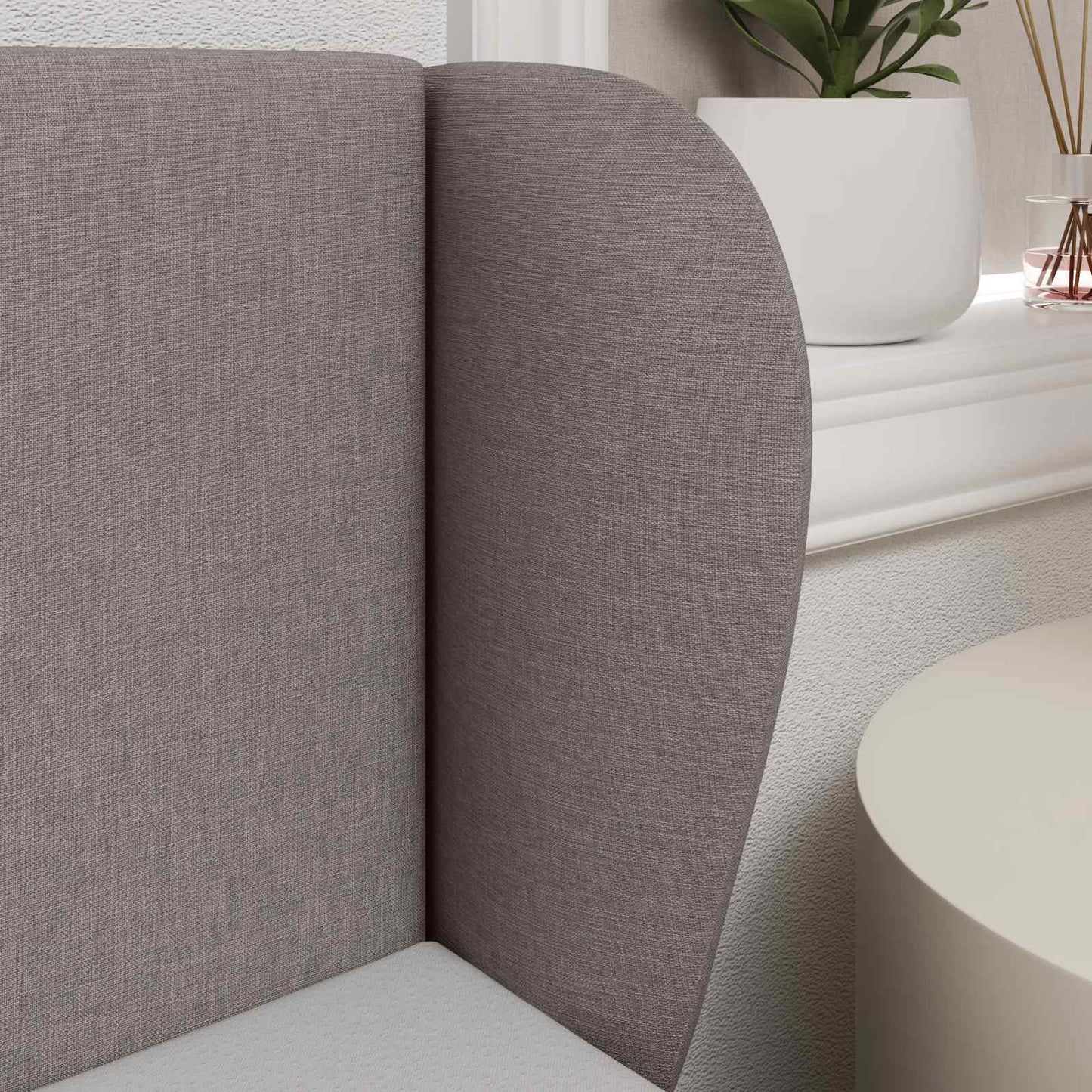 vidaXL Αυτί Κεφαλής Taupe 40 x 23 x 6 εκ ύφασμα