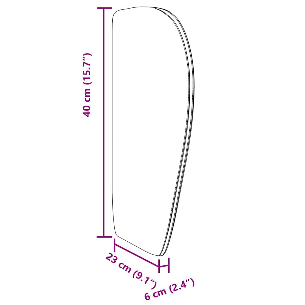 vidaXL Αυτί Κεφαλής Καφέ 40 x 23 x 6 εκ Αφρός και PVC