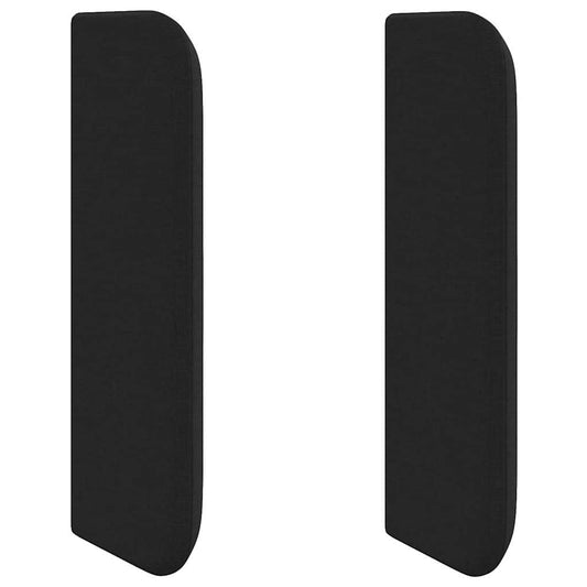 vidaXL Μαύρο Κεφαλάρι Μαύρο Ξύλο και ύφασμα Κανονικό Ανθεκτικό