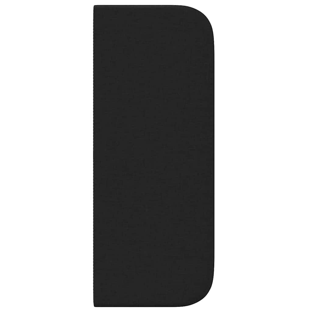 vidaXL Μαύρο Κεφαλάρι Μαύρο Ξύλο και ύφασμα Κανονικό Ανθεκτικό