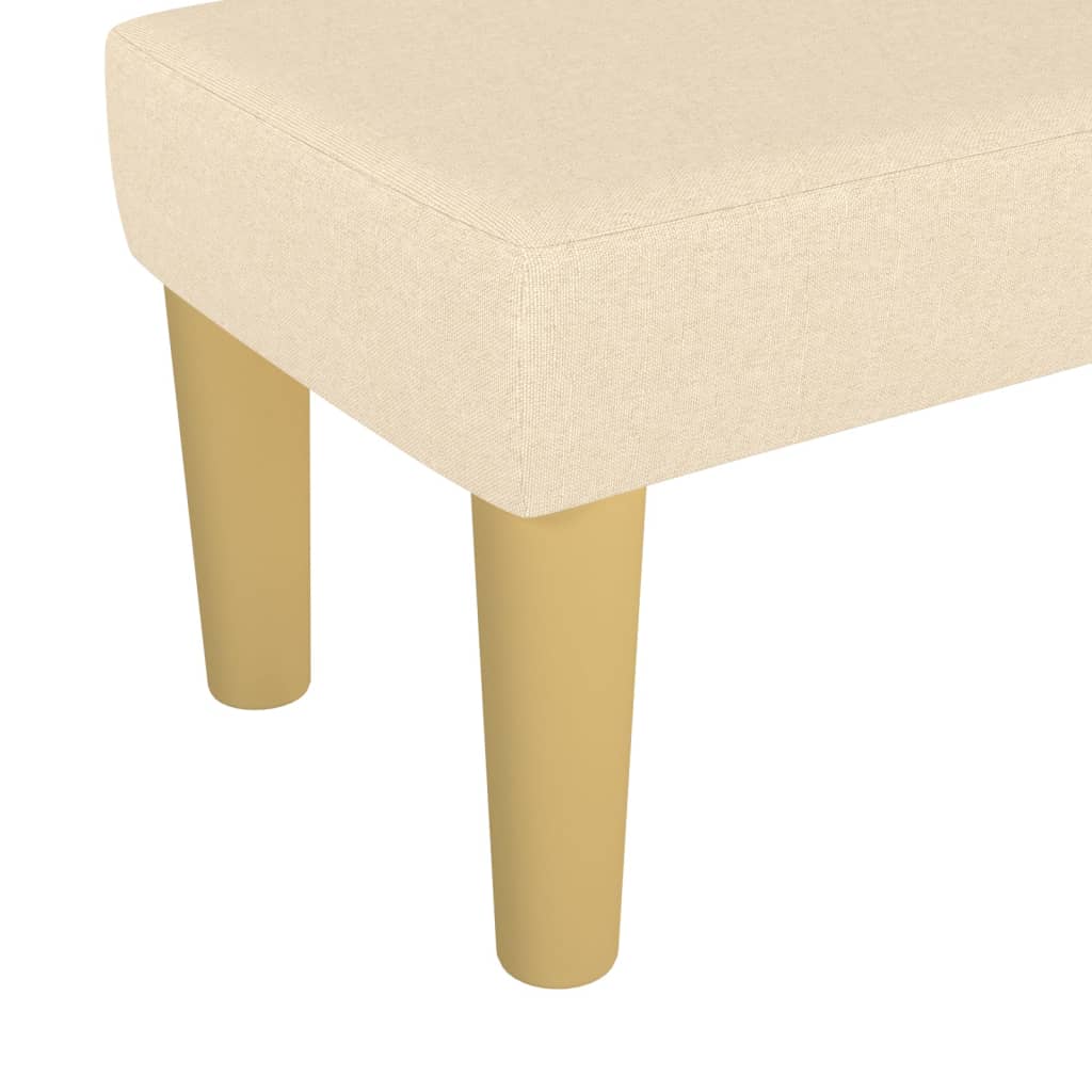 vidaXL Πάγκος Κρεμ 70 x 30 x 30 εκ. Υφασμάτινος