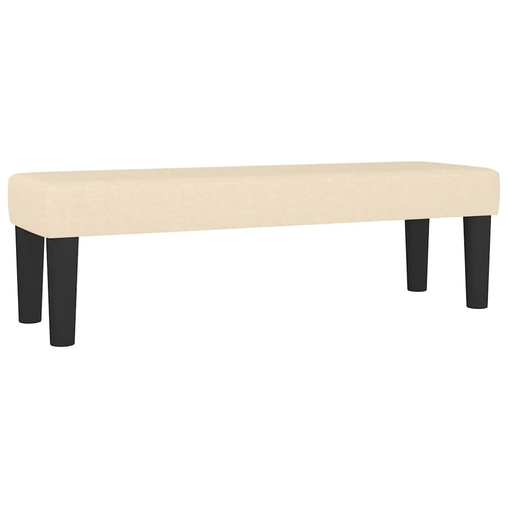 vidaXL Πάγκος Κρεμ 100x30x30 εκ. Υφασμάτινος