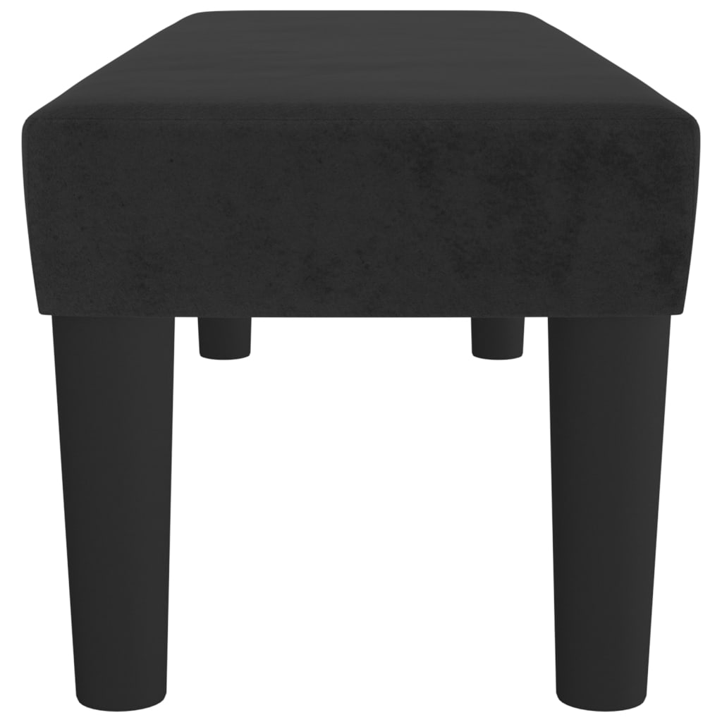 vidaXL Πάγκος Μαύρος 100x30x30 εκ. Βελούδινος