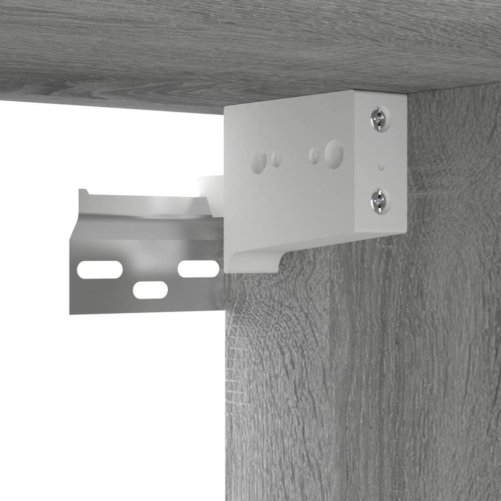 vidaXL Έπιπλα Τηλεόρασης Τοίχου 4 τεμ. Γκρι 60x30x30 εκ. Επ. Ξύλο