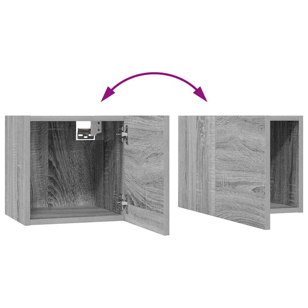 vidaXL Σετ Επίπλων Τηλεόρασης 10 τεμ. Γκρι Sonoma Επεξεργασμένο Ξύλο