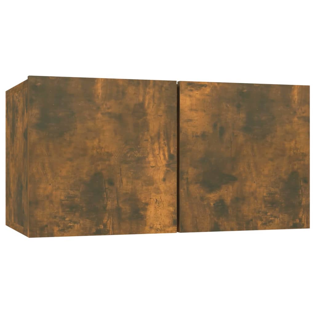 vidaXL Έπιπλα Τηλεόρασης 8 τεμ. Καπνιστή Δρυς 60x30x30εκ. Επεξεργ.Ξύλο