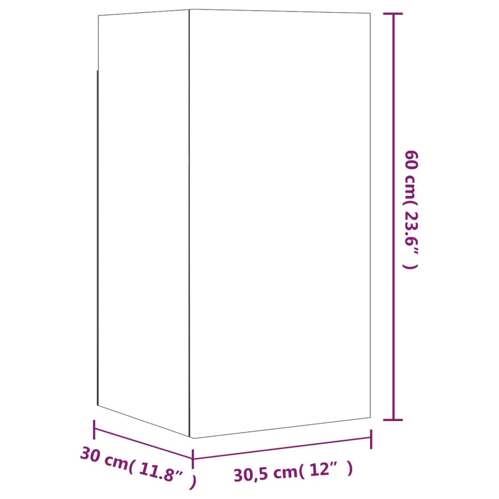 vidaXL Σετ Επίπλων Τηλεόρασης 7 Τεμαχίων Καπνιστή δρυς Επεξ. Ξύλο