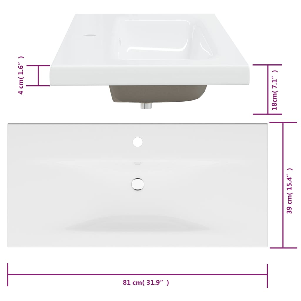 vidaXL Ντουλάπι Μπάνιου με Νιπτήρα Καπνιστή Δρυς Επεξεργασμένο Ξύλο