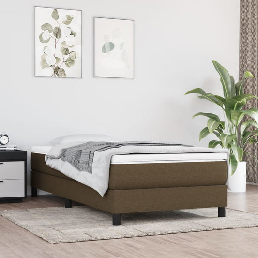 vidaXL Στρώμα με Pocket Springs Μεσαίας Σκληρότητας Σκούρο Καφέ 90x190x20 εκ. Βελούδινο
