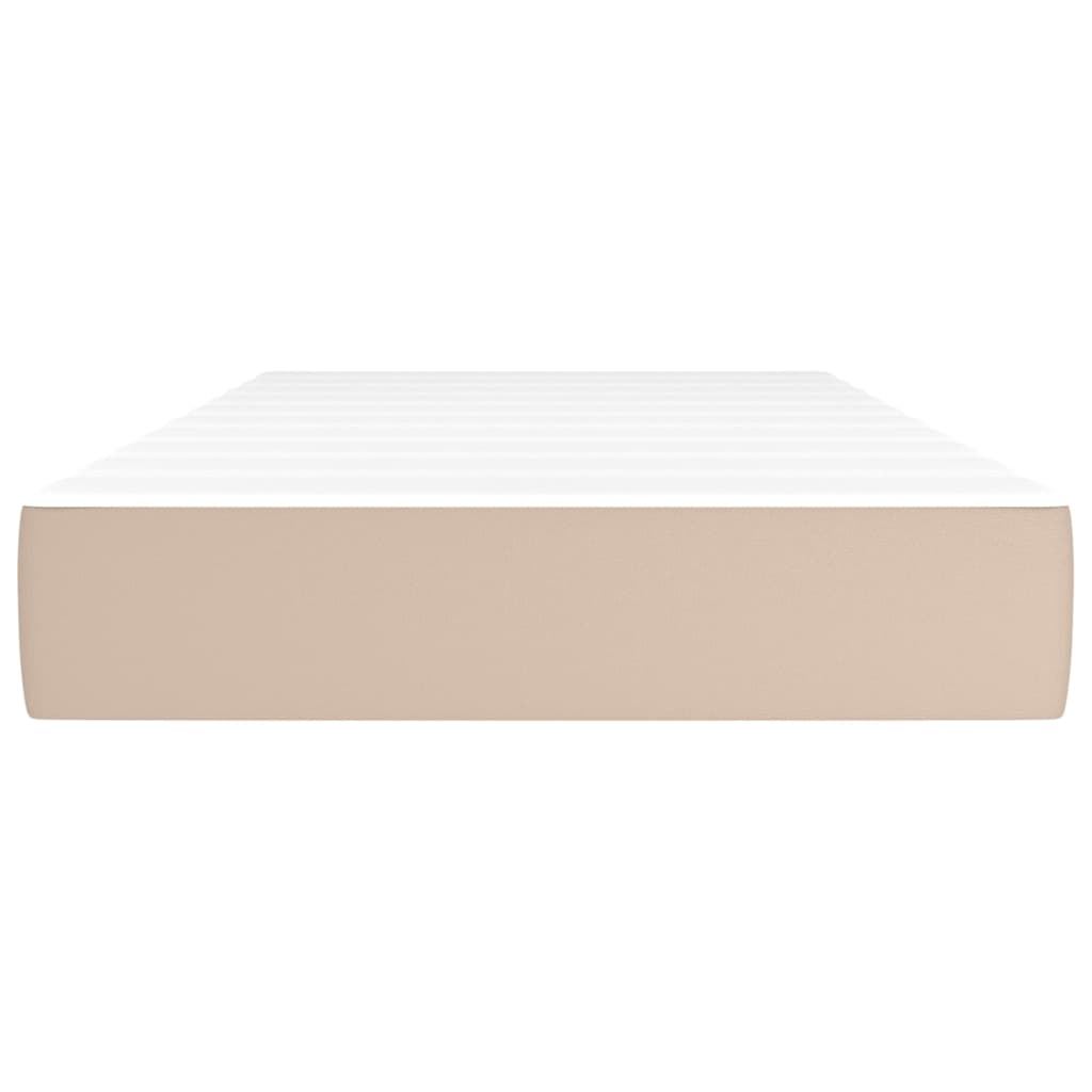 vidaXL Στρώμα με Pocket Springs Καπουτσίνο 90x190x20 εκ. Συνθετ. Δέρμα