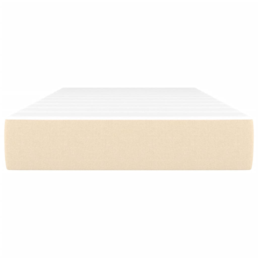 vidaXL Στρώμα με Pocket Springs Κρεμ 90x200x20 εκ. Υφασμάτινο