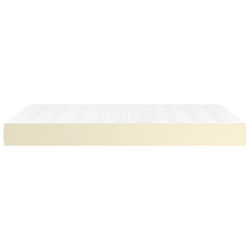 vidaXL Στρώμα με Pocket Springs Μεσαίας Σκληρότητας Κρεμ 120x200x20 εκ. Συνθετικό Δέρμα