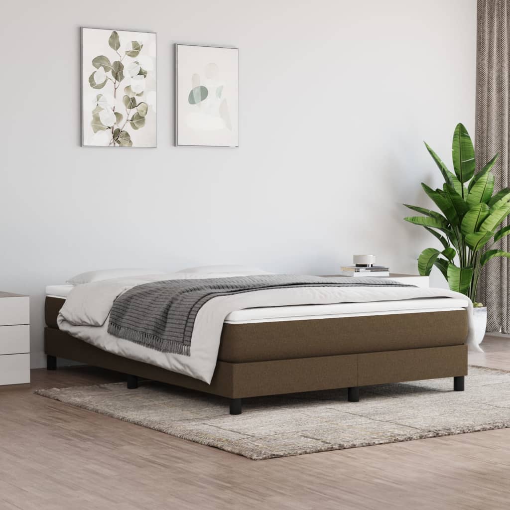 vidaXL Στρώμα με Pocket Springs Μεσαίας Σκληρότητας Σκούρο Καφέ 140x190x20 εκ. Βελούδινο