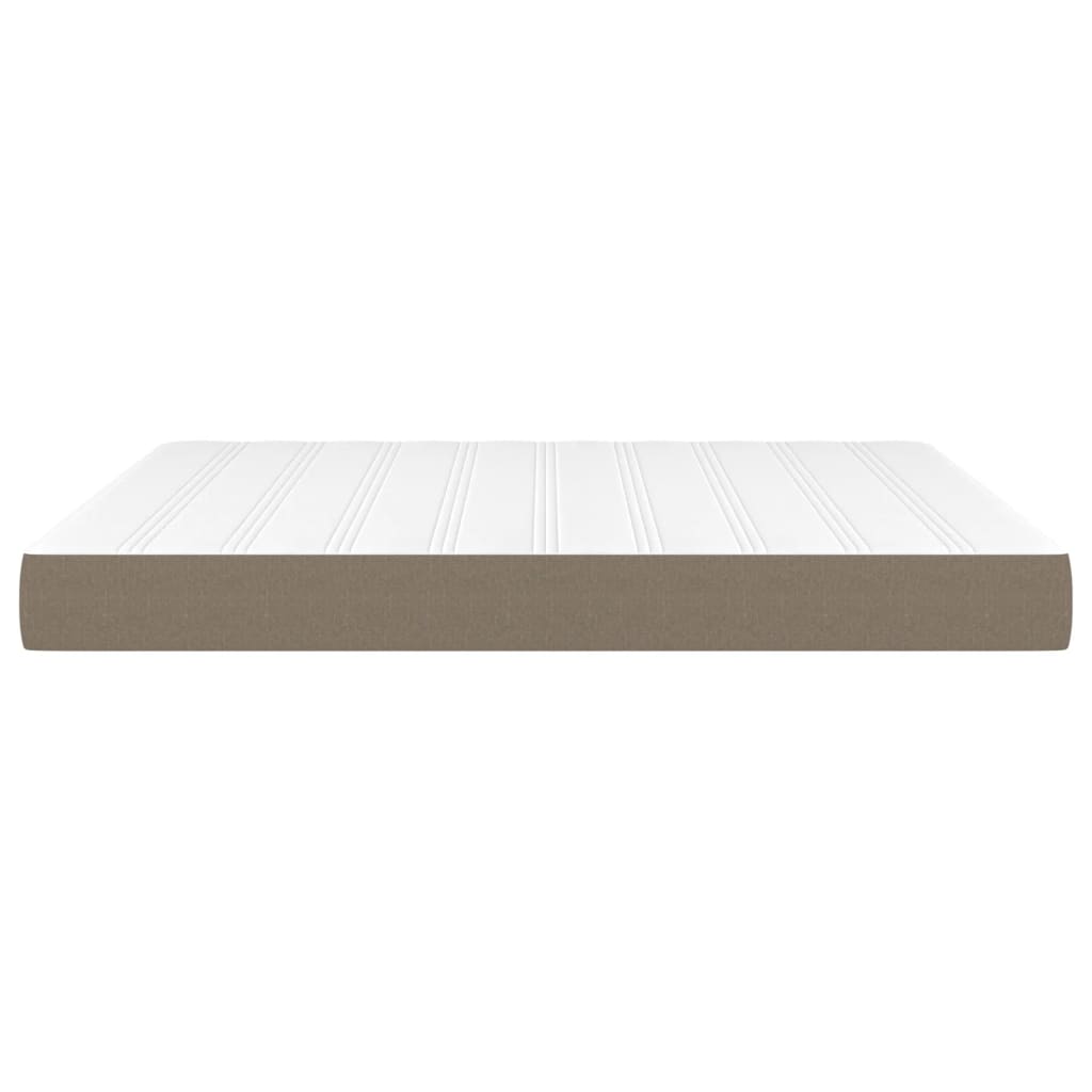 vidaXL Στρώμα με Pocket Springs Taupe 180x200x20 εκ. Υφασμάτινο