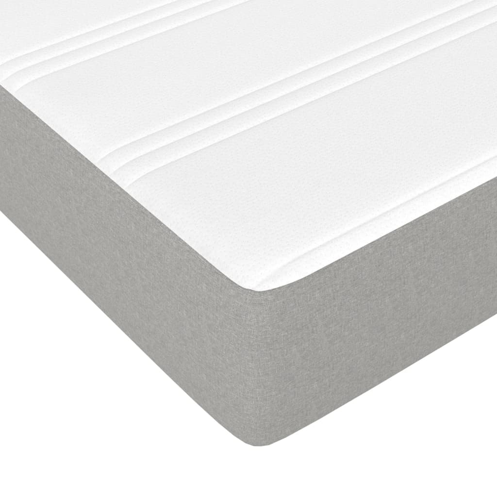 vidaXL Στρώμα με Pocket Springs Μεσαίας Σκληρότητας Αν. Γκρι 152x203x20εκ. Ύφασμα Queen