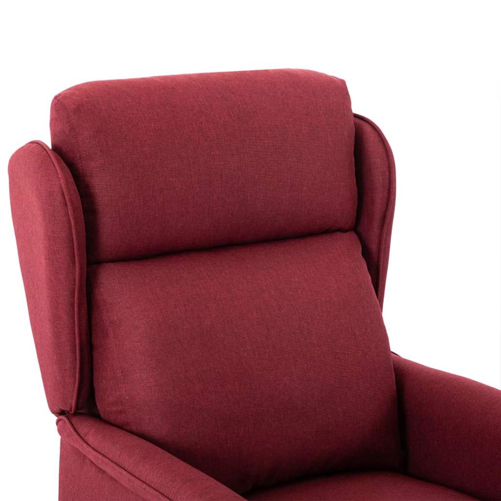vidaXL Καρέκλα μασάζ με μαξιλάρι Κρασί 93.5 x 67.5 x 101.5 εκ. ύφασμα