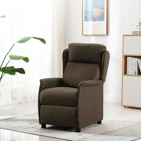 vidaXL Καρέκλα μασάζ με μαξιλάρι Καφέ 93.5 x 67.5 x 101.5 εκ. ύφασμα