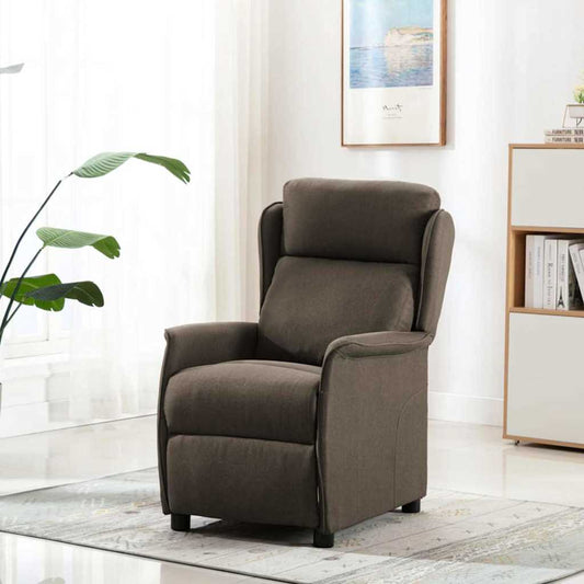 vidaXL Καρέκλα μασάζ με μαξιλάρι Taupe 93.5 x 67.5 x 101.5 εκ. ύφασμα