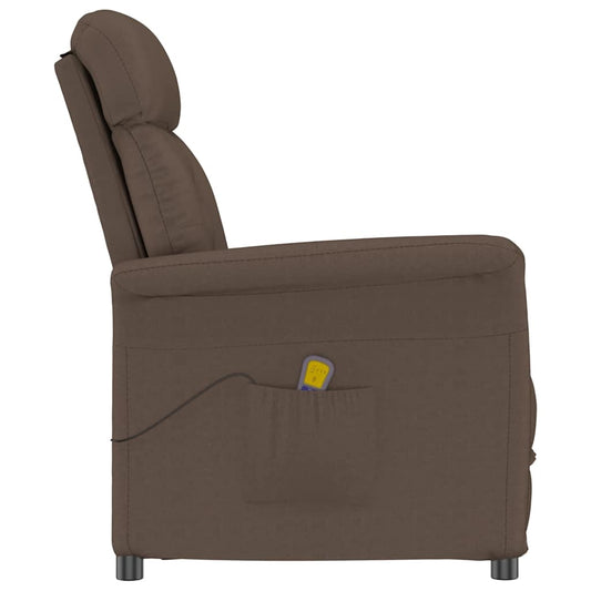 vidaXL Καρέκλα μασάζ Καφέ 96.5 x 70.5 x 95 εκ Μικροΐνες