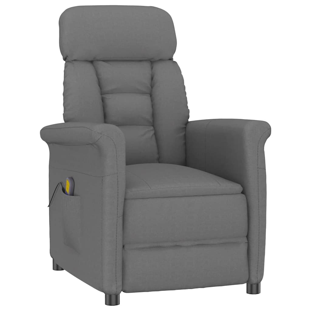 vidaXL Καρέκλα μασάζ Σκούρο γκρι 70.5 x 96.5 x 95 cm Πολυεστέρας