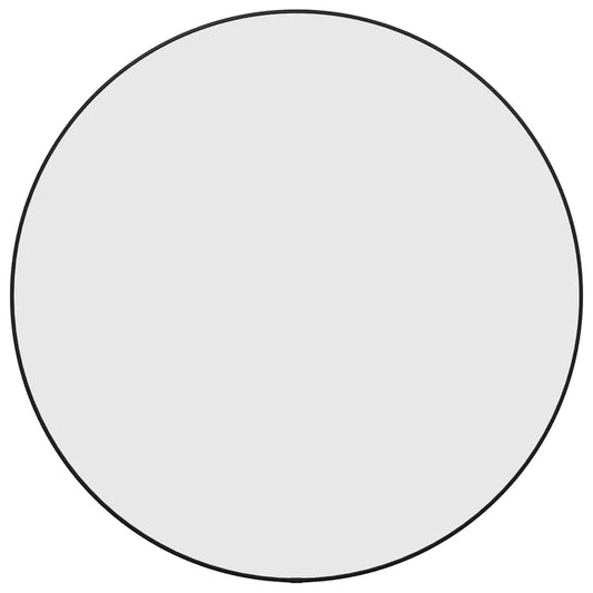 vidaXL Καθρέφτης Τοίχου Στρογγυλός Μαύρος Ø 60 εκ.