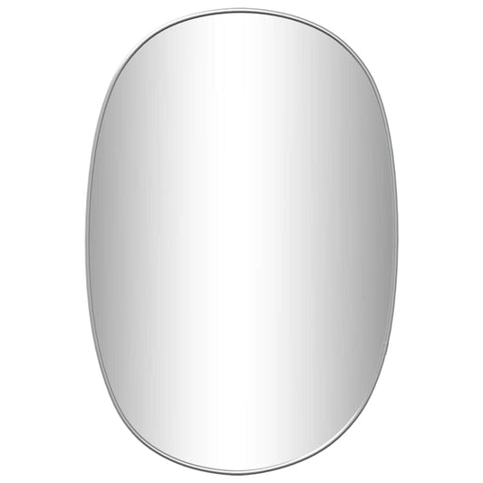 vidaXL Καθρέφτης Τοίχου Ασημί 50x35 εκ.