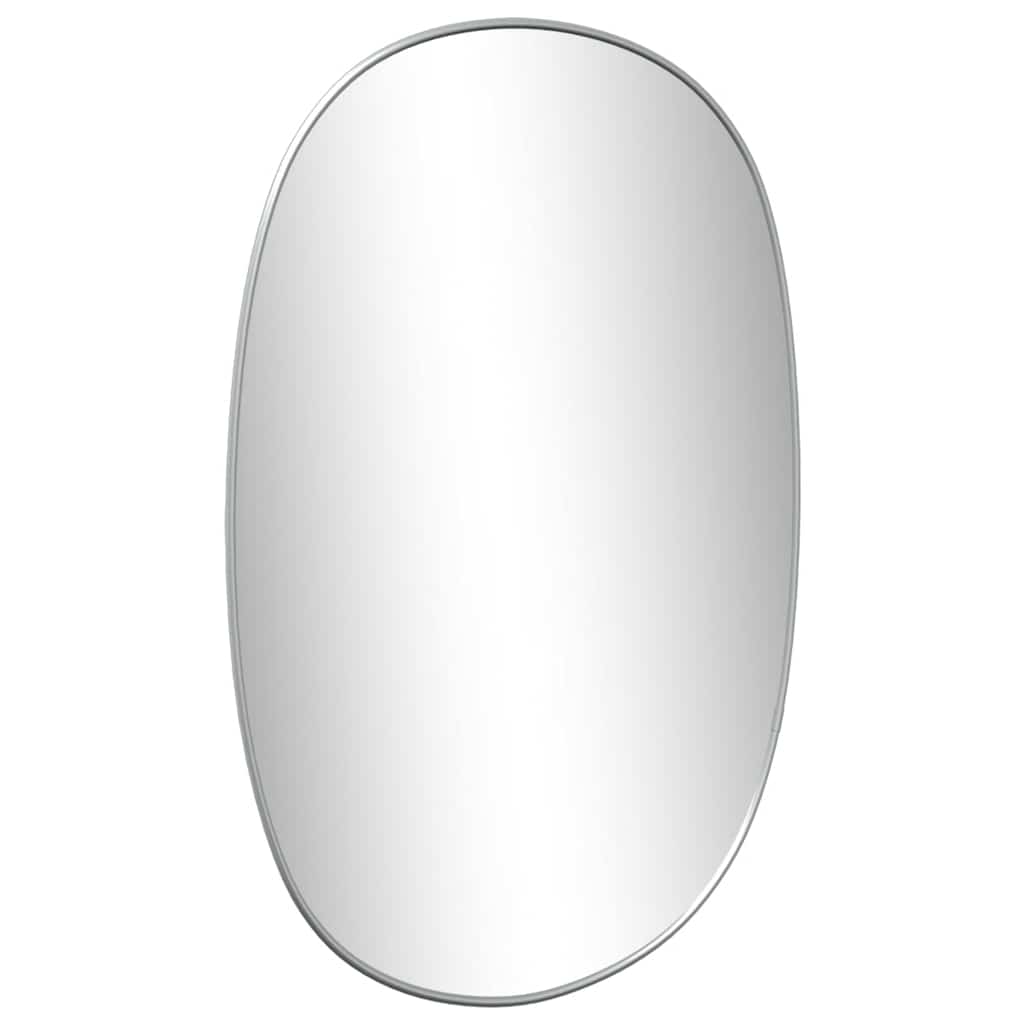 vidaXL Καθρέφτης Τοίχου Ασημί 50x35 εκ.