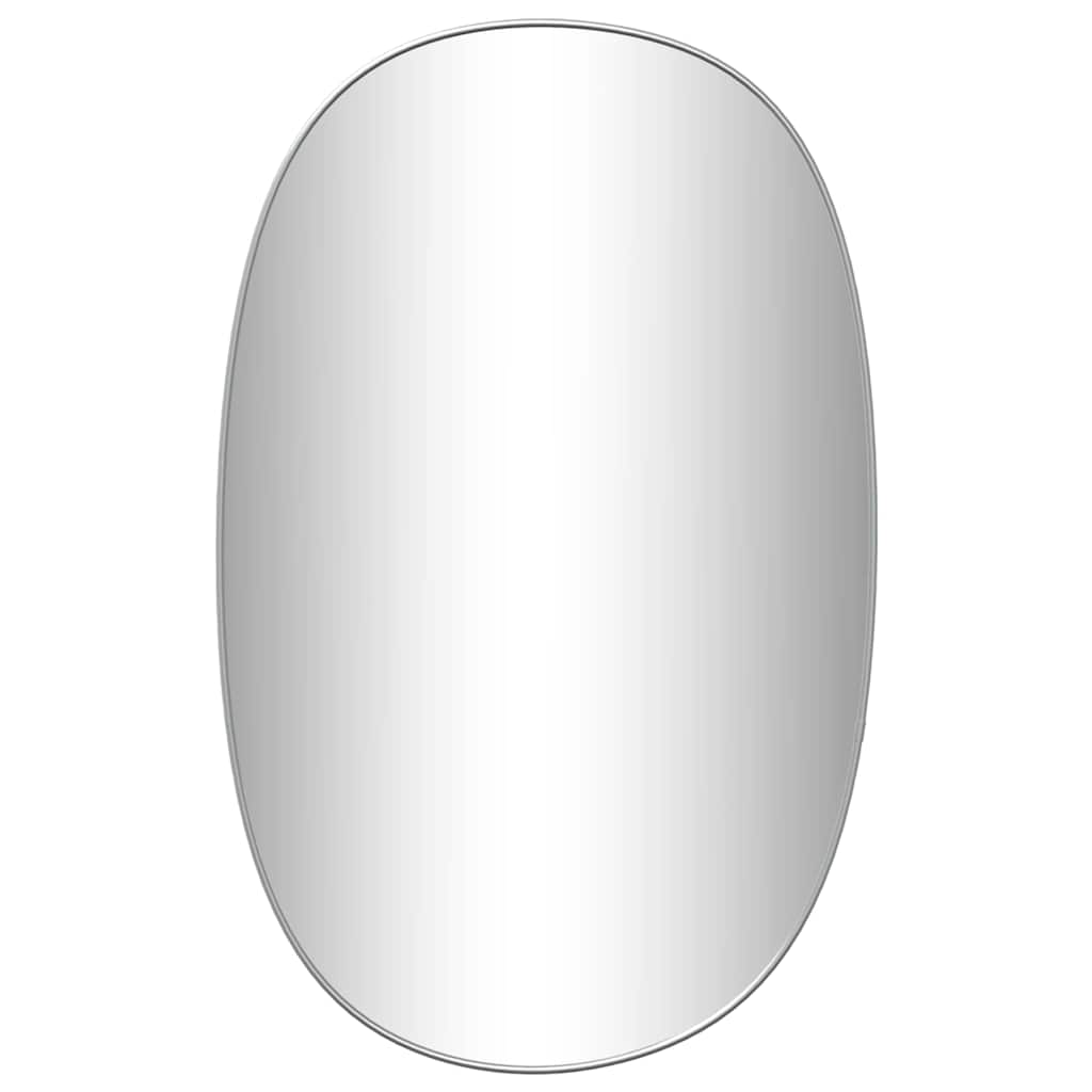 vidaXL Καθρέφτης Τοίχου Ασημί 70x45 εκ.