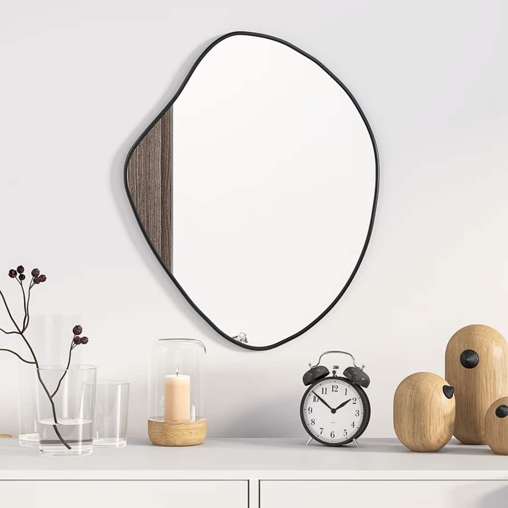 vidaXL Καθρέφτης Τοίχου Μαύρος 50x40 εκ.