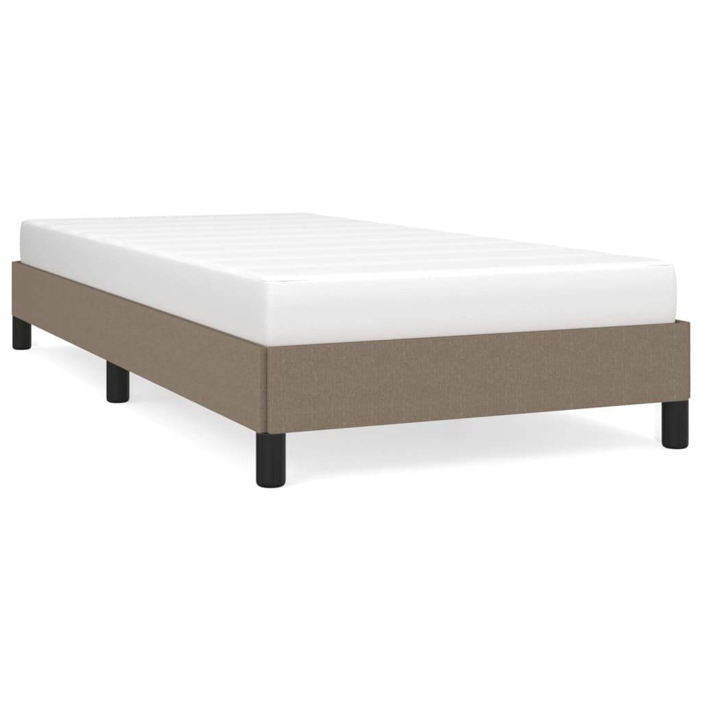 vidaXL Σκελετός Κρεβατιού Χωρίς Στρώμα Taupe 90x190 εκ. Υφασμάτινο