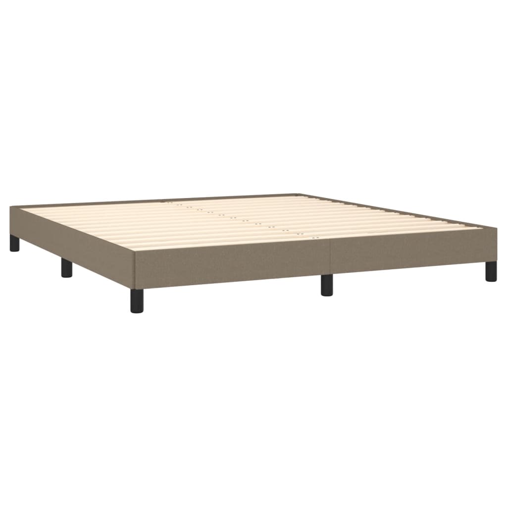 vidaXL Σκελετός Κρεβατιού Χωρίς Στρώμα Taupe 180x200 εκ. Υφασμάτινο