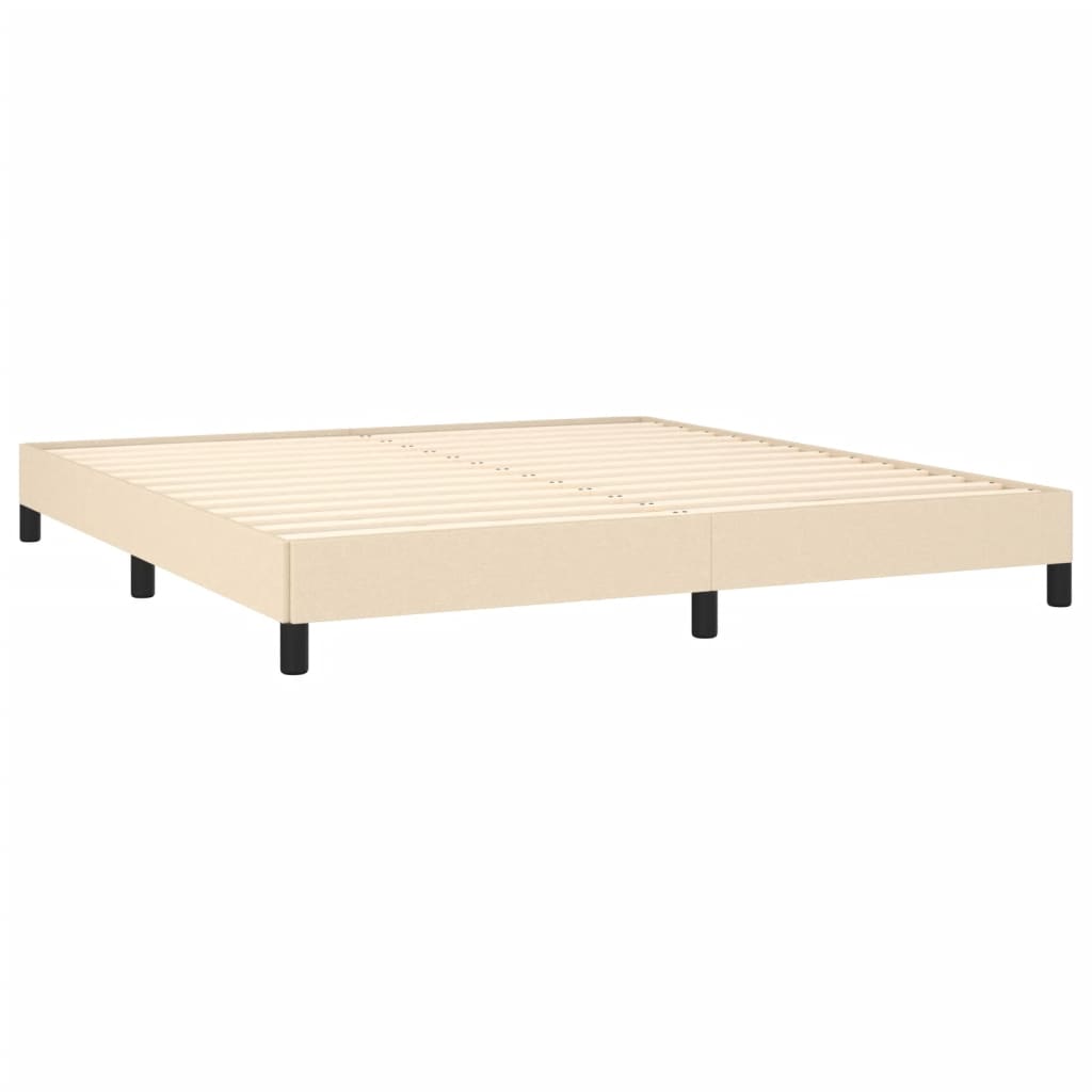 vidaXL Σκελετός Κρεβατιού Χωρίς Στρώμα Κρεμ 180x200 εκ. Υφασμάτινο