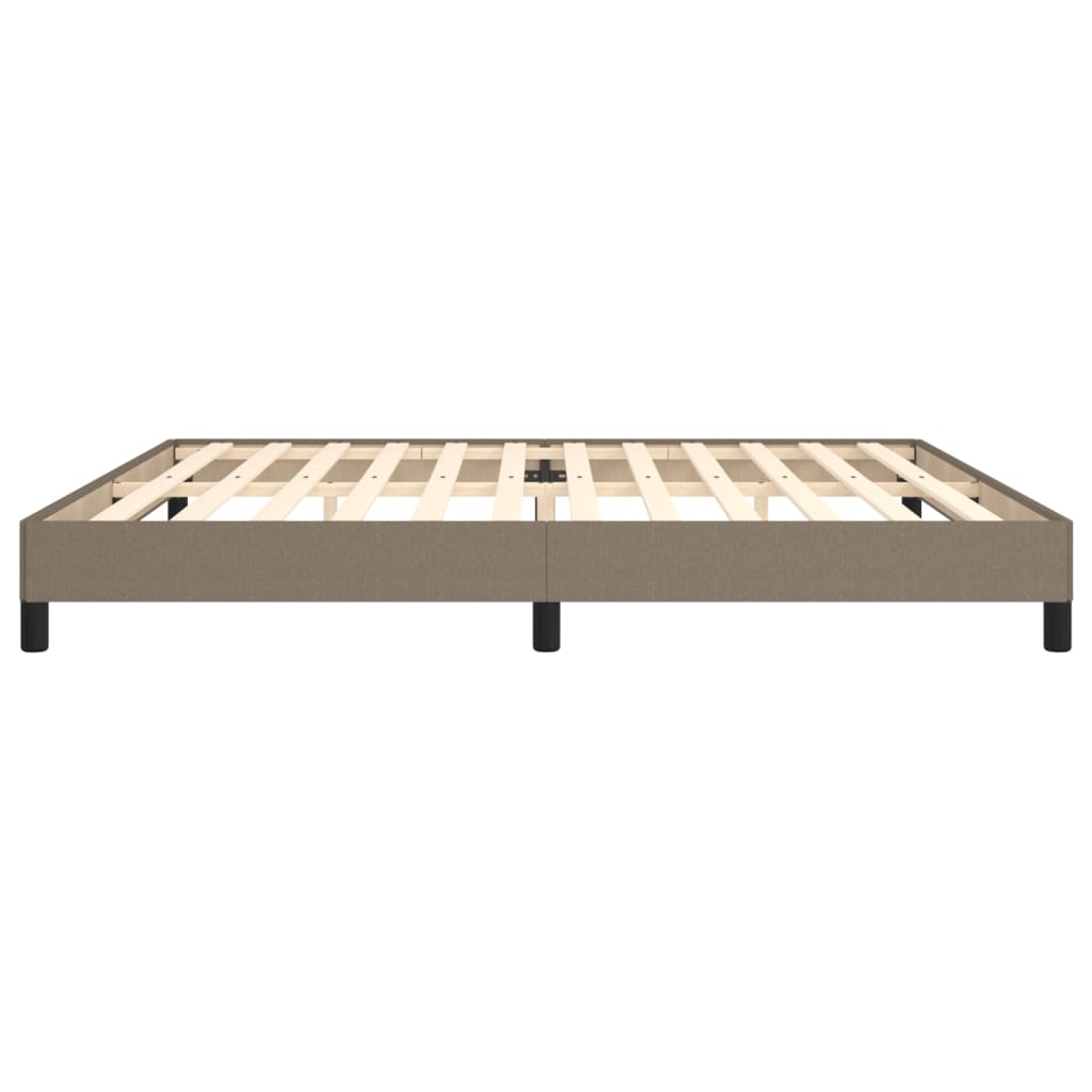 vidaXL Σκελετός Κρεβατιού Χωρίς Στρώμα Taupe 200x200 εκ.Υφασμάτινο