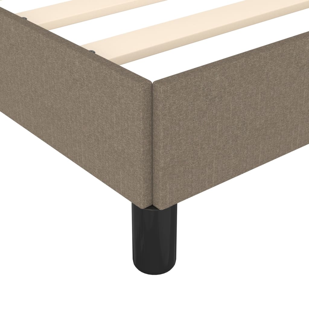 vidaXL Σκελετός Κρεβατιού Χωρίς Στρώμα Taupe 200x200 εκ.Υφασμάτινο