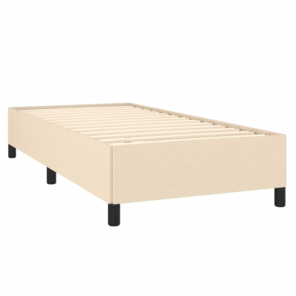 vidaXL Πλαίσιο κρεβατιού χωρίς στρώμα Κρέμα 80x200 cm Ύφασμα